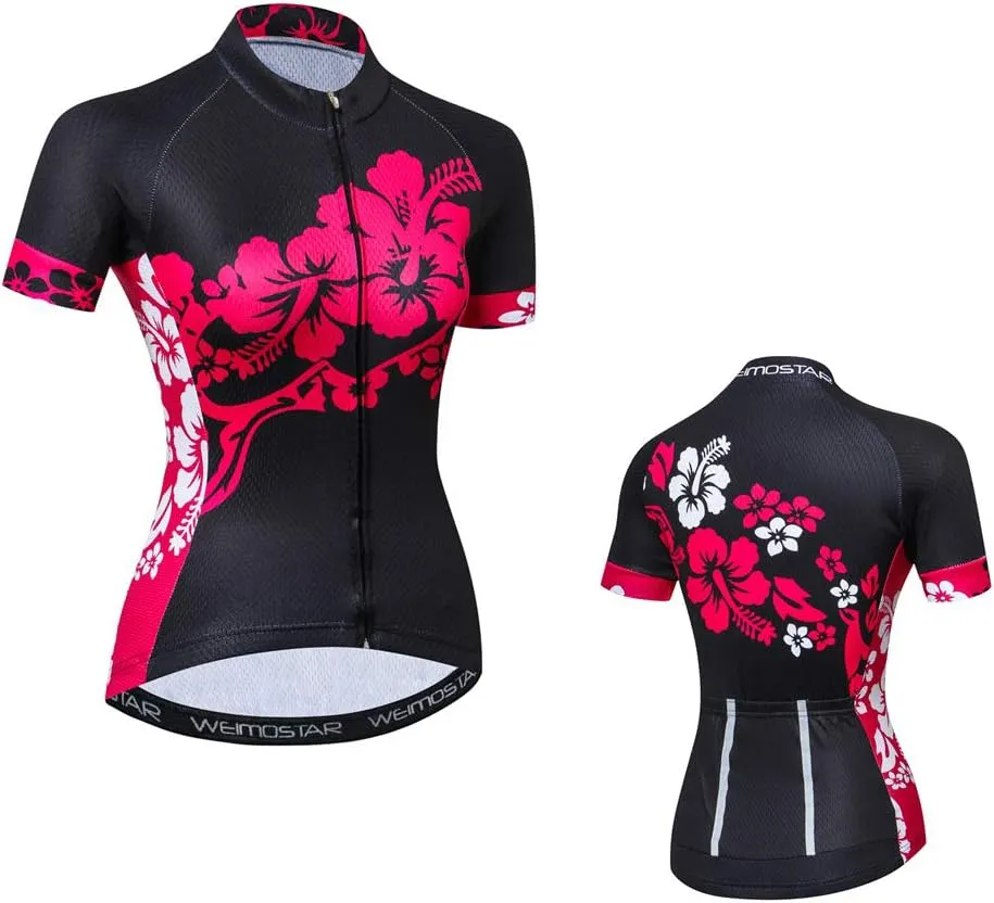 JPOJPO Women's Cycling Jersey Short Sleeve Jacket Cycling Shirt Quick Dry Breathable Mountain Clothing Bike Top