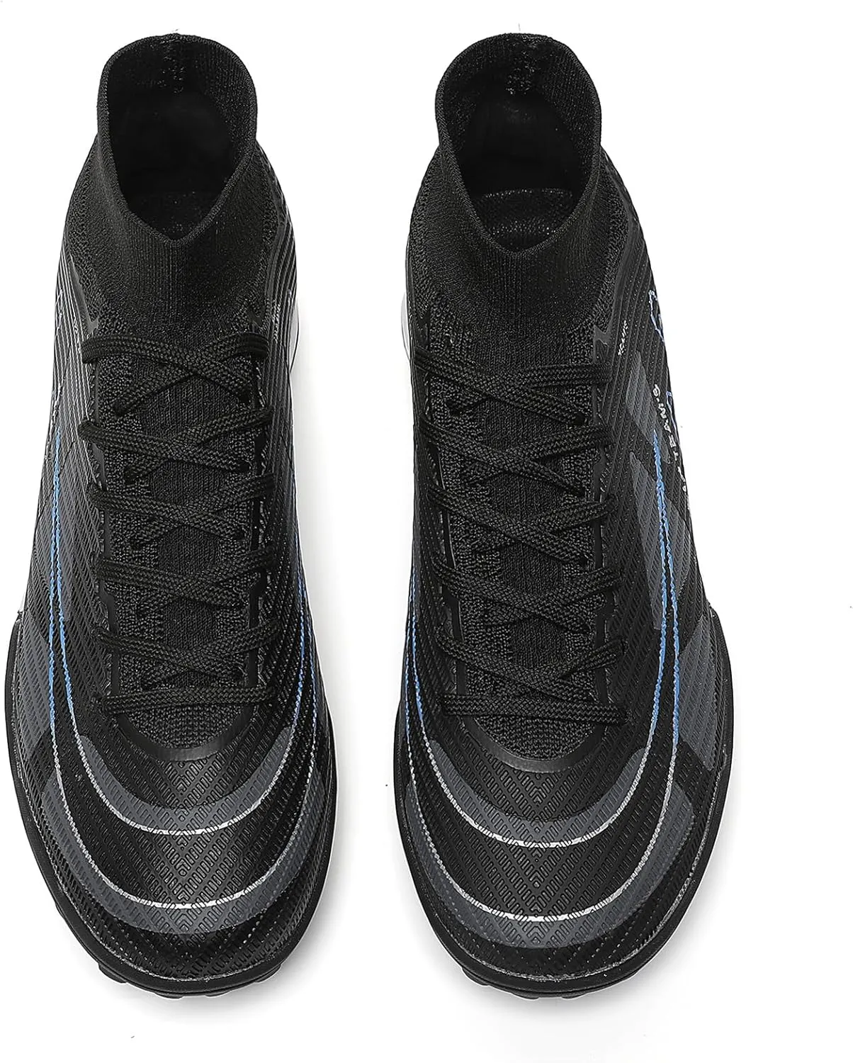 Kids Soccer Shoes Indoor Futsal Turf Big Boys Club TF Cleats Youths High Top Training Football Boots for Games Athletic