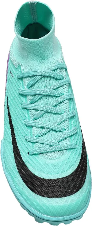Kids Soccer Shoes Indoor Futsal Turf Big Boys Club TF Cleats Youths High Top Training Football Boots for Games Athletic