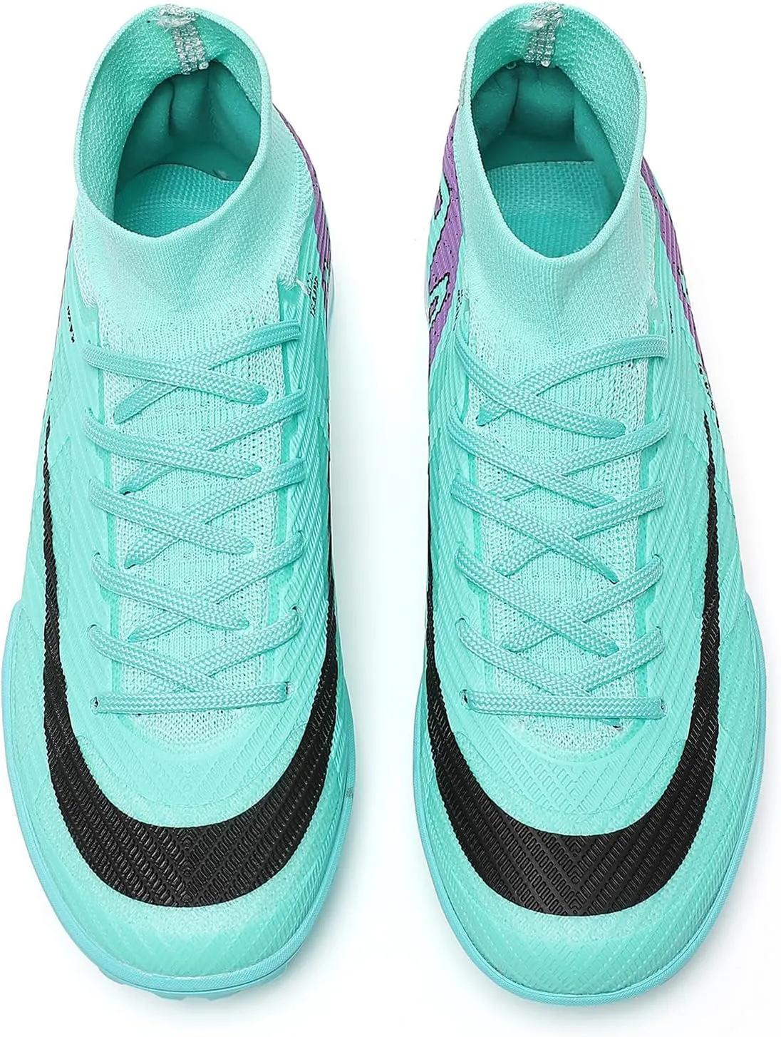 Kids Soccer Shoes Indoor Futsal Turf Big Boys Club TF Cleats Youths High Top Training Football Boots for Games Athletic
