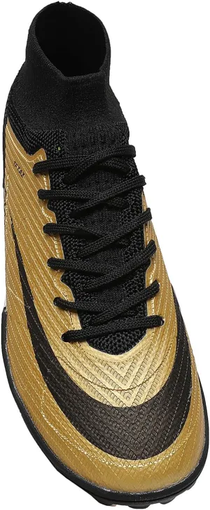 Kids Soccer Shoes Indoor Futsal Turf Big Boys Club TF Cleats Youths High Top Training Football Boots for Games Athletic