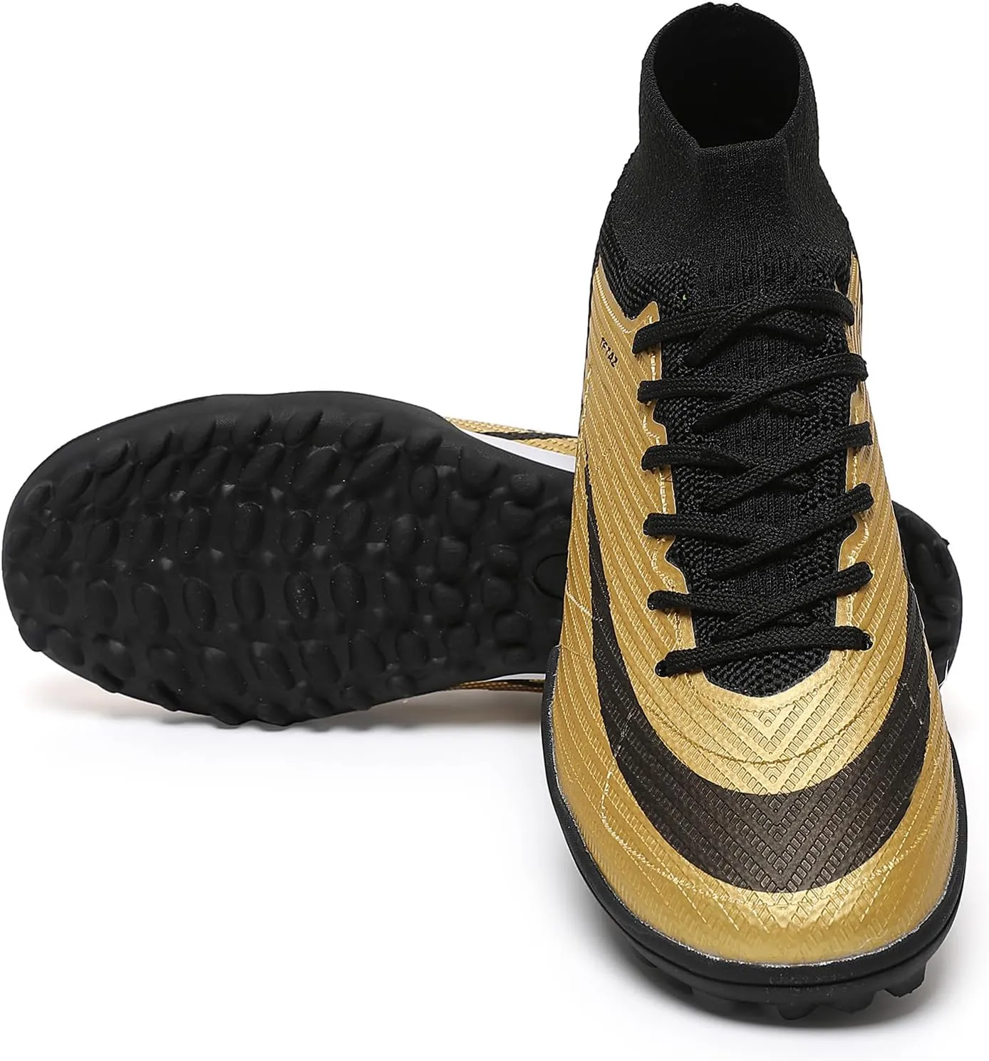 Kids Soccer Shoes Indoor Futsal Turf Big Boys Club TF Cleats Youths High Top Training Football Boots for Games Athletic