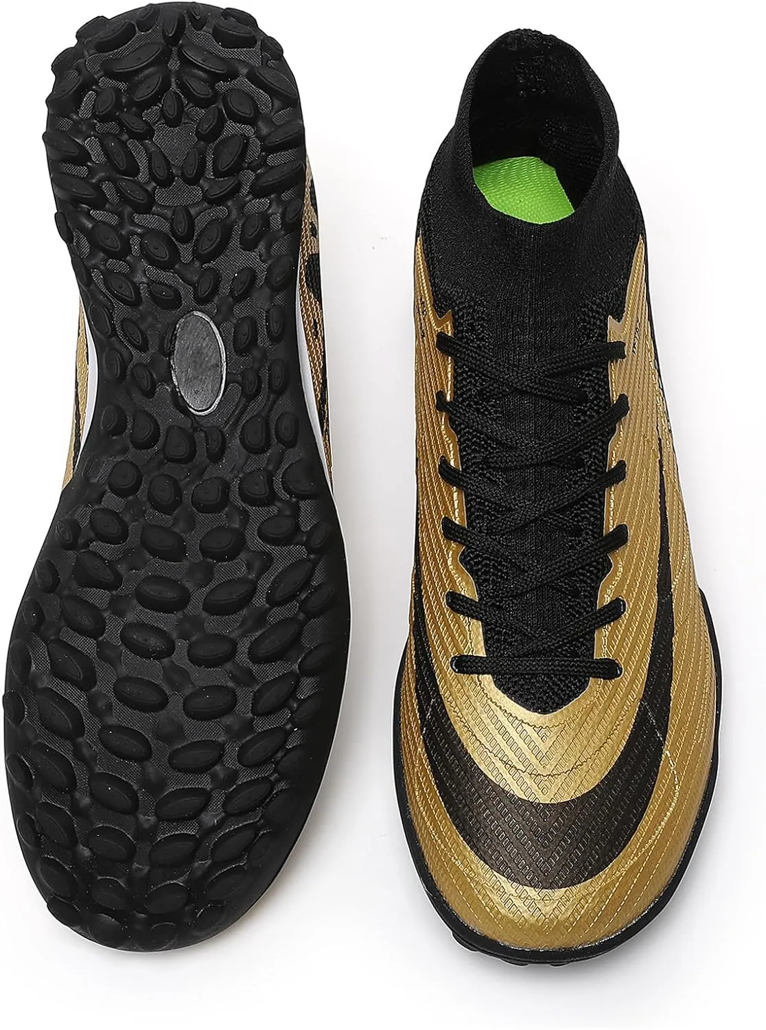 Kids Soccer Shoes Indoor Futsal Turf Big Boys Club TF Cleats Youths High Top Training Football Boots for Games Athletic