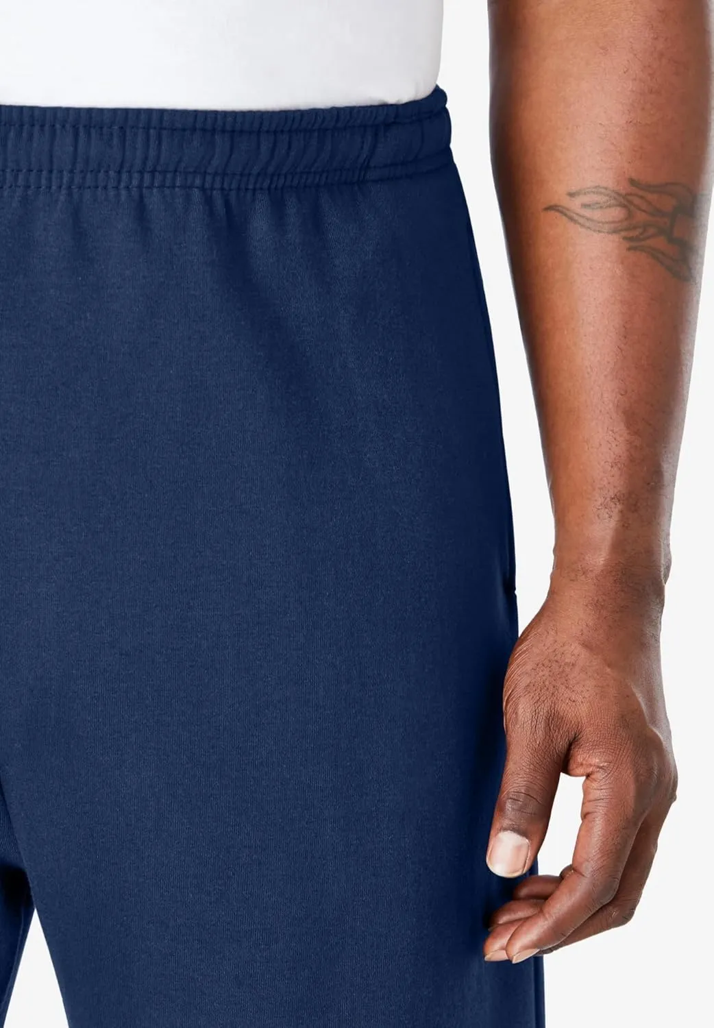 KingSize Men's Big & Tall Fleece Open-Bottom Sweatpants