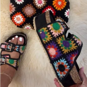 KIOWA Black Multi Crochet