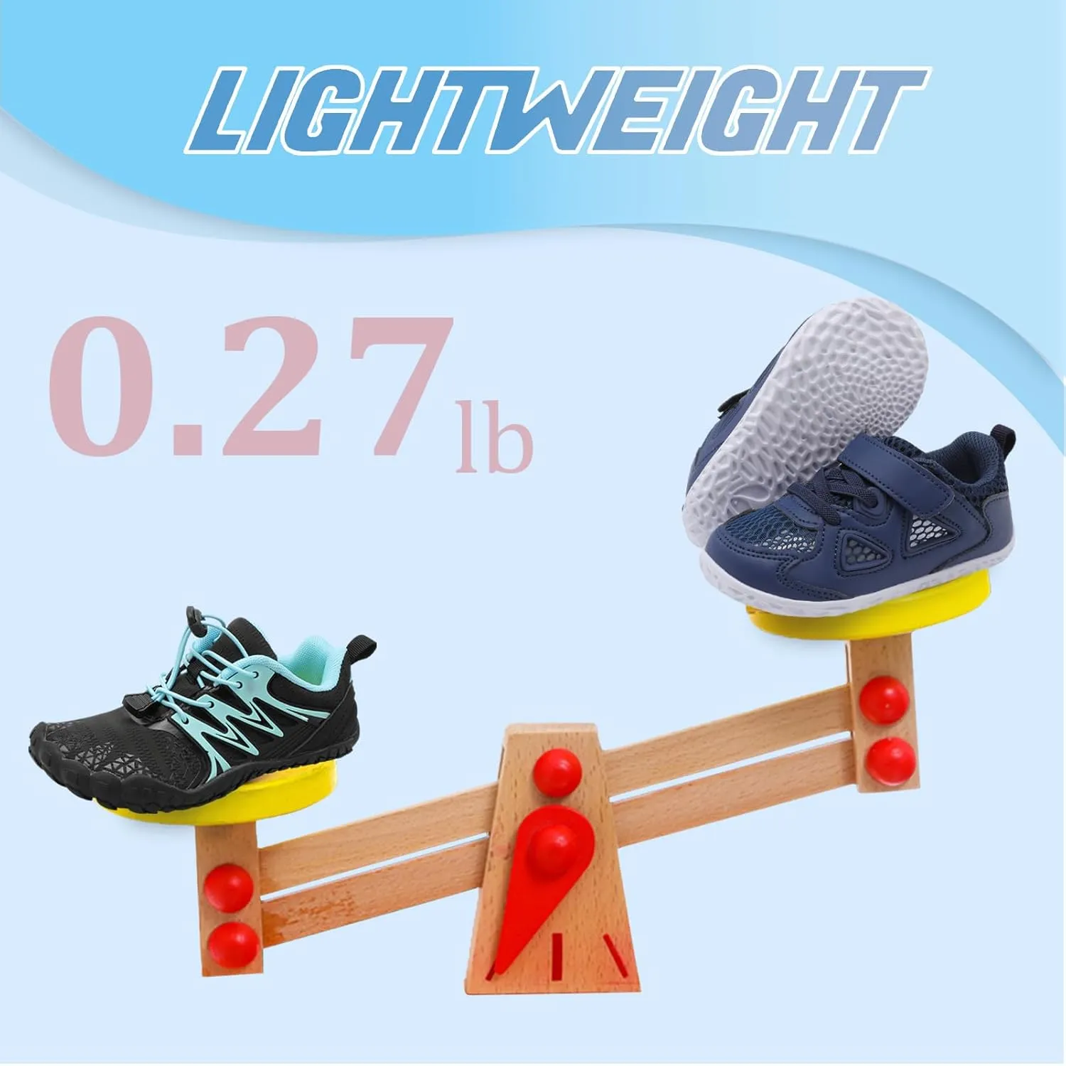 L-RUN Toddler Shoes Barefoot Boys Girls Summer Walking Sneakers Lightweight School Dress Shoes Outdoor Footwear