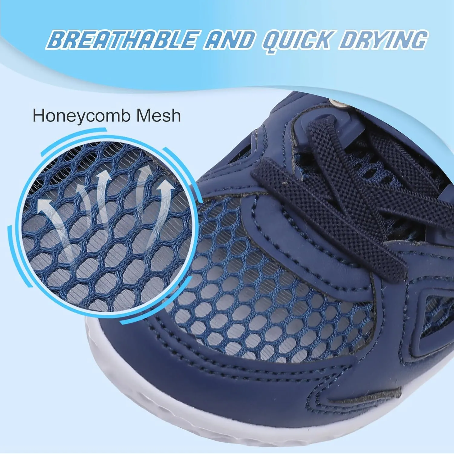 L-RUN Toddler Shoes Barefoot Boys Girls Summer Walking Sneakers Lightweight School Dress Shoes Outdoor Footwear