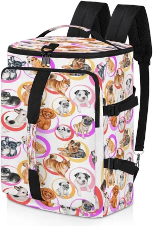 Large Sports Gym Bag With Shoe & Laptop Compartment 47L Waterproof Travel Duffel Bags for Men Women Animal Dog Pattern Luggage Backpack Duffle Bag