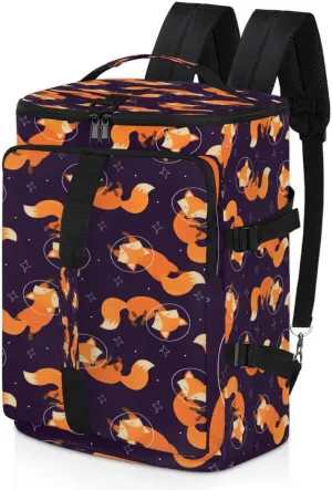 Large Sports Gym Bag With Shoe & Laptop Compartment 47L Waterproof Travel Duffel Bags for Men Women Animal Fox Design Luggage Backpack Duffle Bag