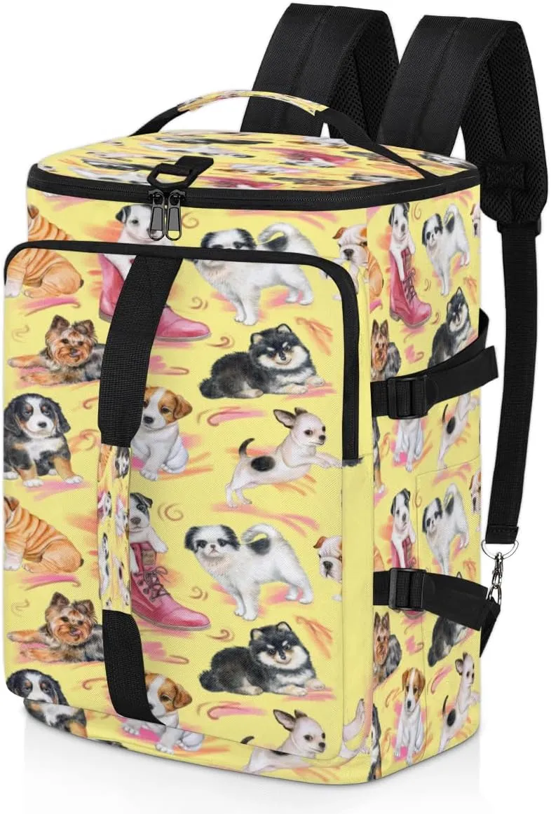 Large Sports Gym Bag With Shoe & Laptop Compartment 47L Waterproof Travel Duffel Bags for Men Women Puppy Design Luggage Backpack Duffle Bag