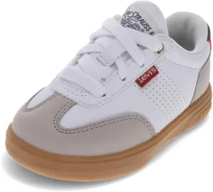 Levi's Kids Zane Sneaker, White/Gray, 5 US Unisex Toddler