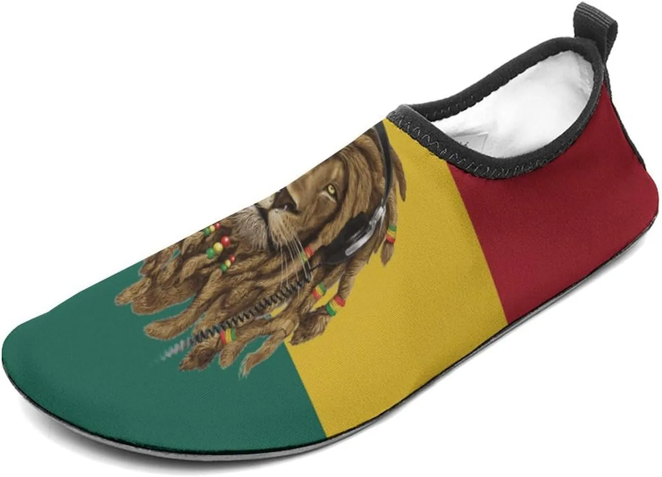 Lion of Judah Rastafara Water Shoes Quick Dry Aqua Socks Womens Men Slip On Barefoot Shoes