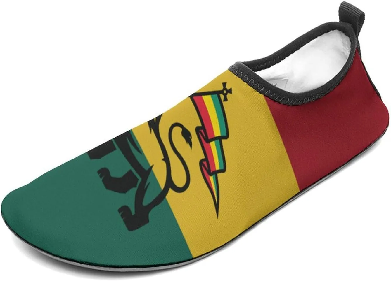 Lion of Judah Rastafara Water Shoes Quick Dry Aqua Socks Womens Men Slip On Barefoot Shoes