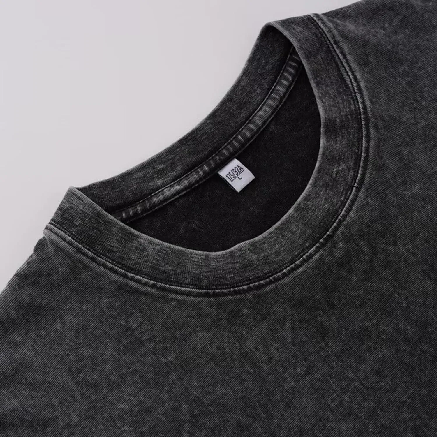Lisong Men's Oversized Cotton T-Shirt Unisex Loose Fit Tee Soft Breathable Streetwear Top Solid Colors