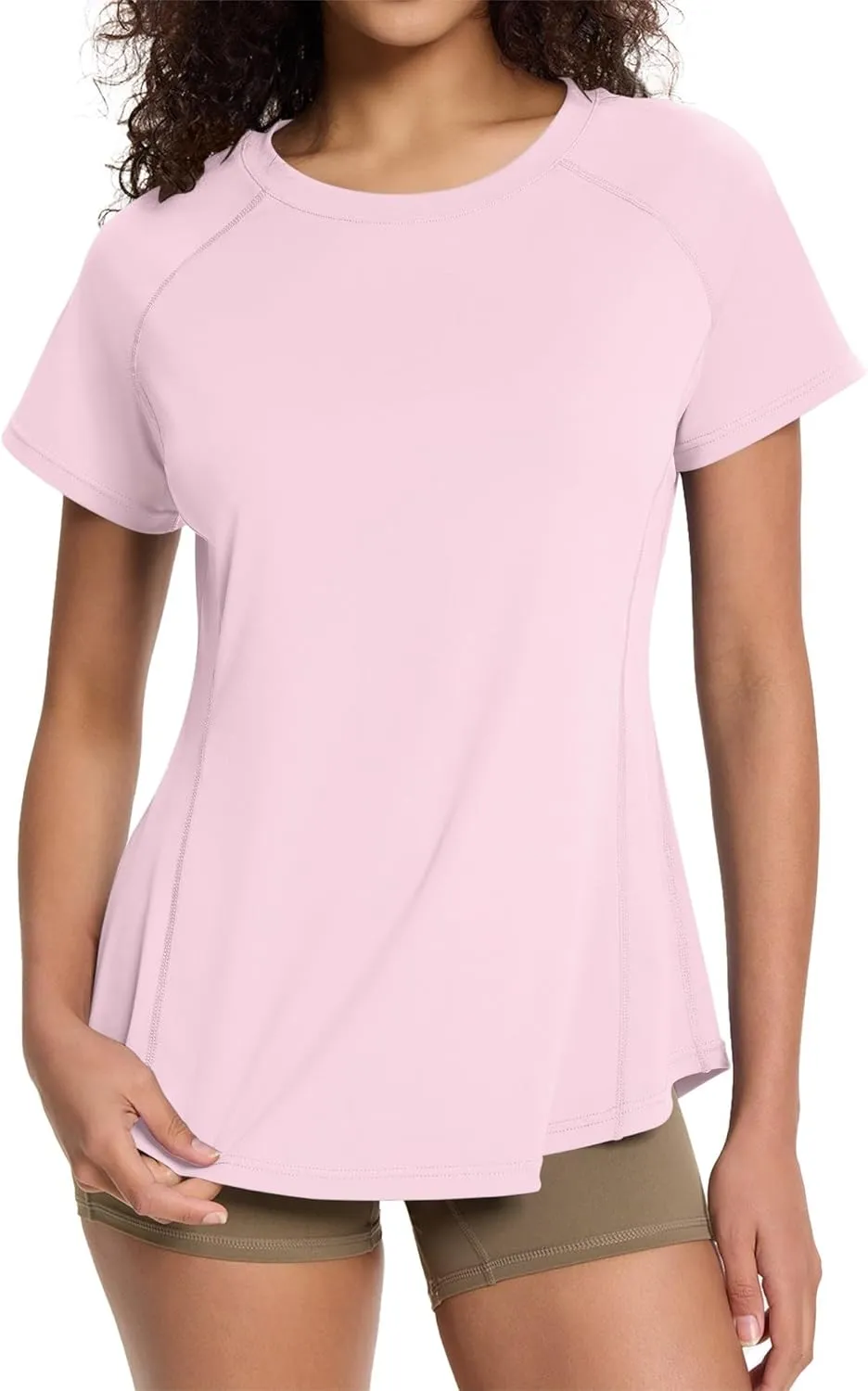 Loovoo Workout Tops for Women Loose Fit Breathable Activewear Cool Quick Dry Gym Athletic Tee Top