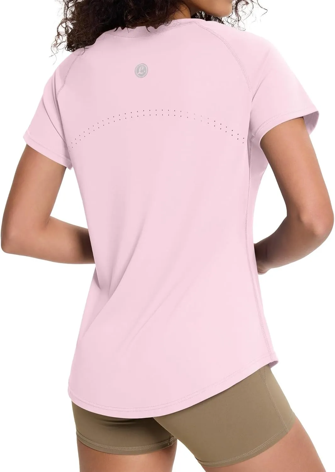 Loovoo Workout Tops for Women Loose Fit Breathable Activewear Cool Quick Dry Gym Athletic Tee Top