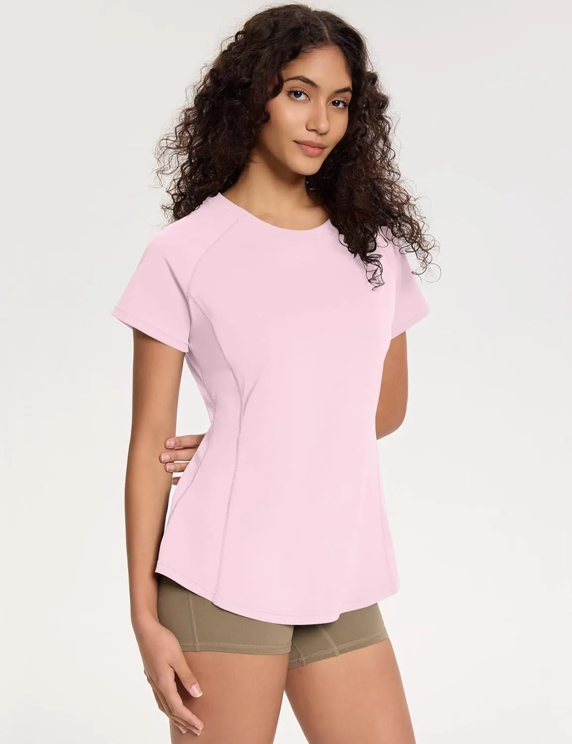 Loovoo Workout Tops for Women Loose Fit Breathable Activewear Cool Quick Dry Gym Athletic Tee Top