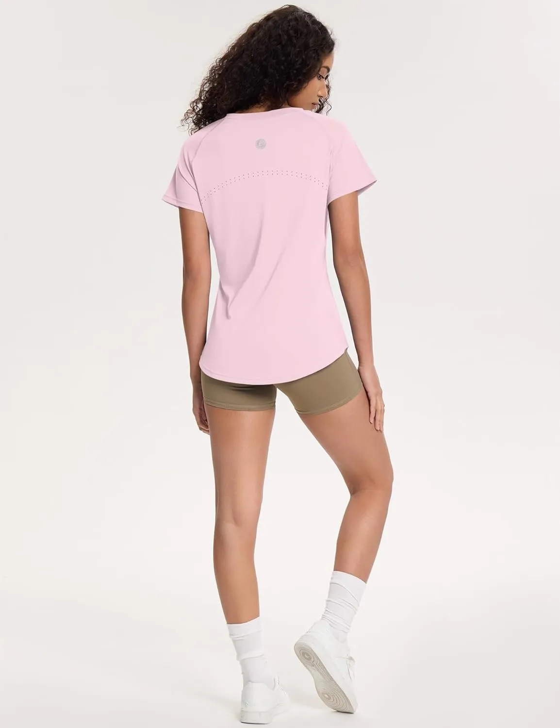 Loovoo Workout Tops for Women Loose Fit Breathable Activewear Cool Quick Dry Gym Athletic Tee Top