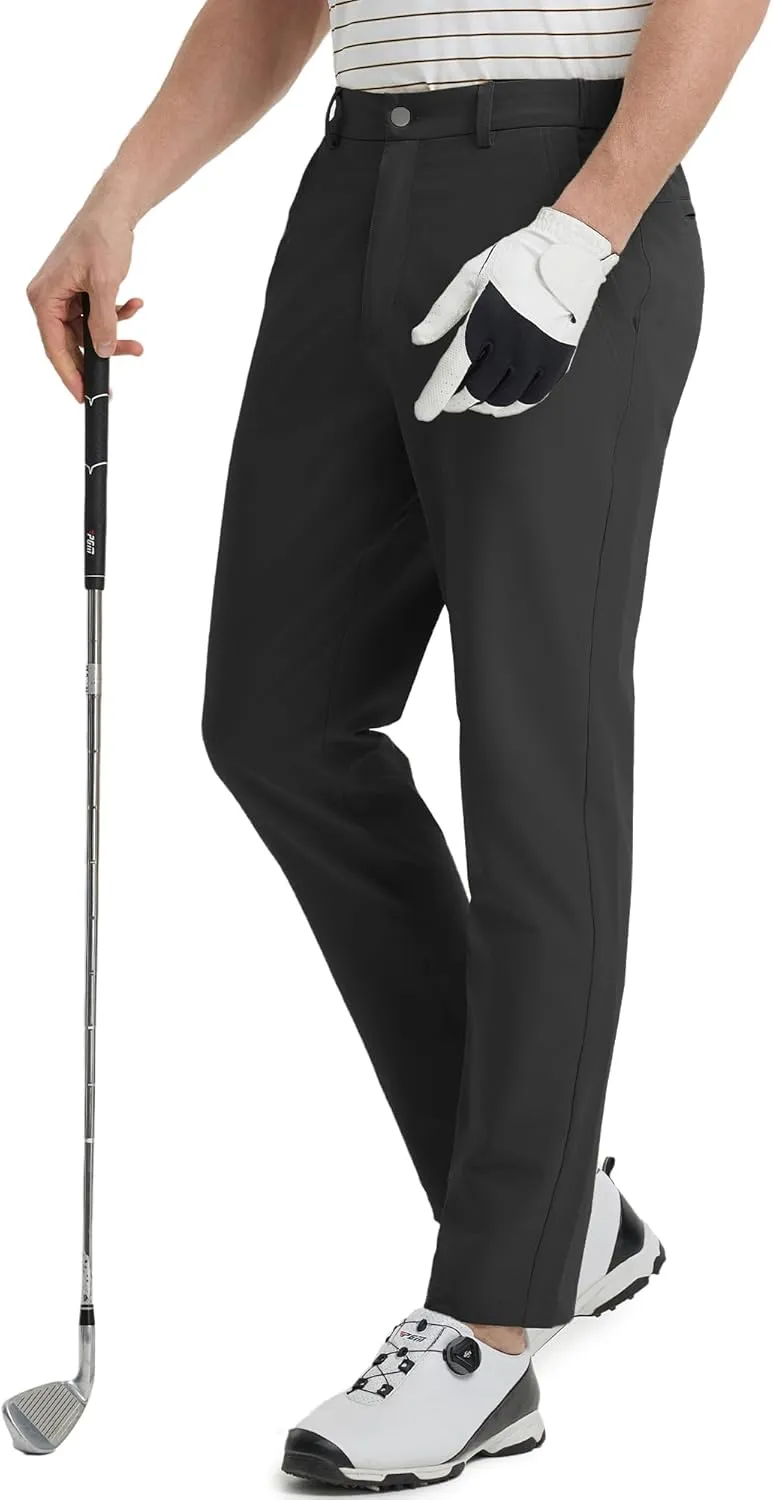 M MAELREG Golf Pants Men Lightweight with 5 Pockets - 30"/32"/34" Stretch Water-Resistant Casual Flat Front Mens Dress Pants
