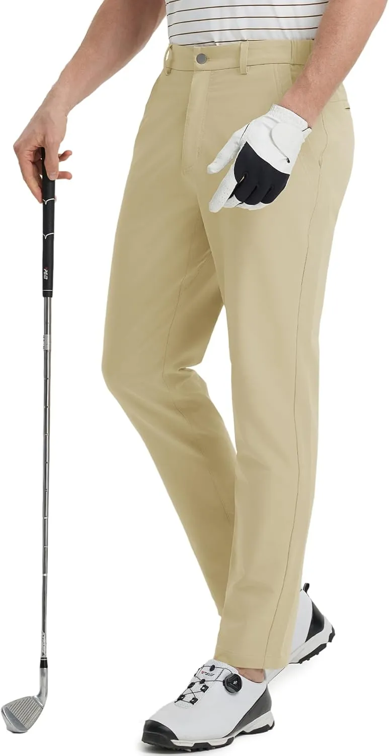 M MAELREG Golf Pants Men Lightweight with 5 Pockets - 30"/32"/34" Stretch Water-Resistant Casual Flat Front Mens Dress Pants
