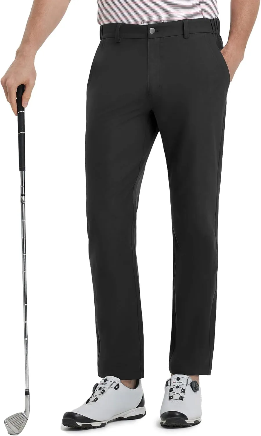 M MAELREG Golf Pants Men Lightweight with 5 Pockets - 30"/32"/34" Stretch Water-Resistant Casual Flat Front Mens Dress Pants