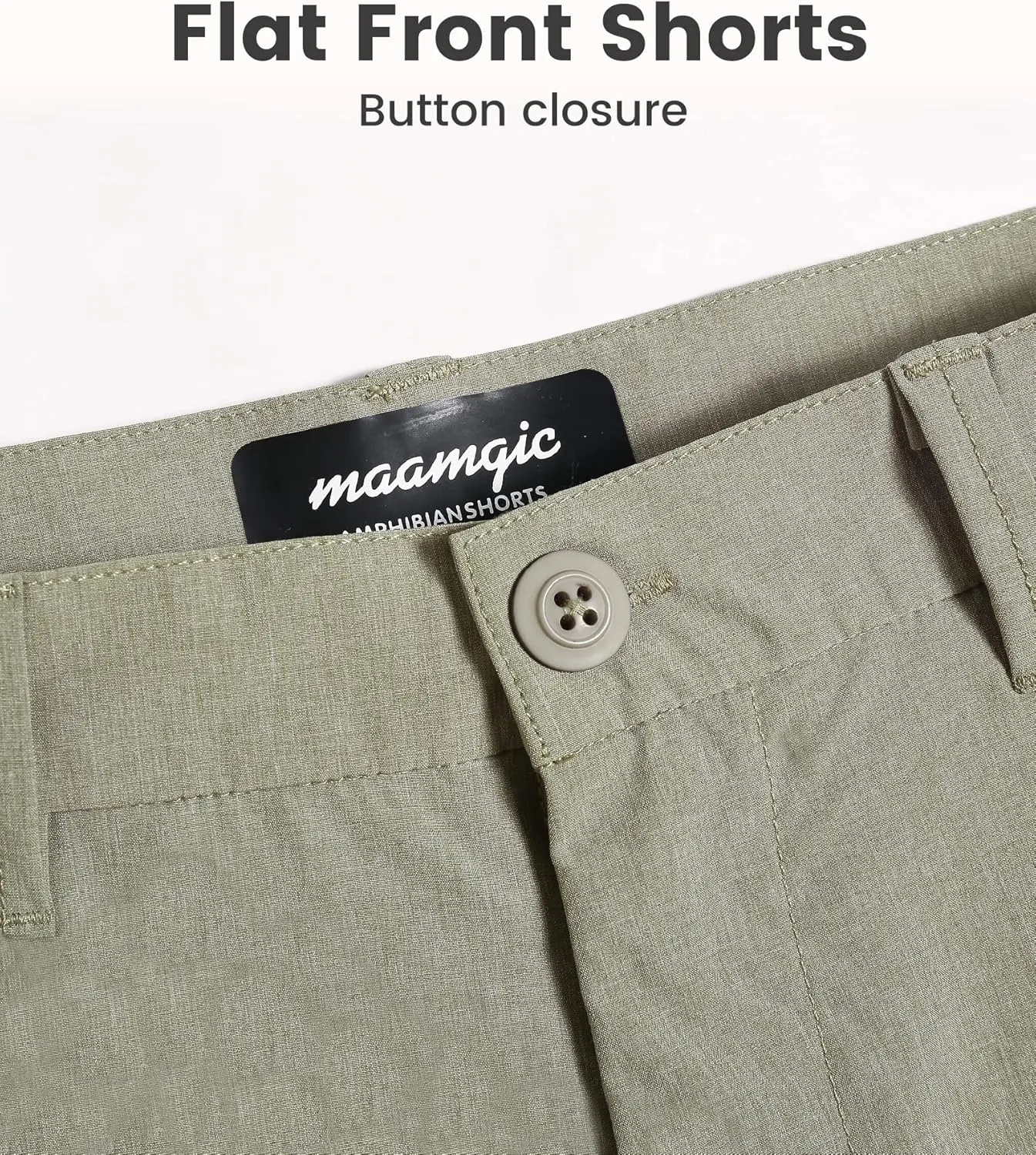 maamgic Men's Slim-fit Golf Shorts 9" Inseam Amphibious Casual Shorts Stretch Quick Dry Daily Casual Wear