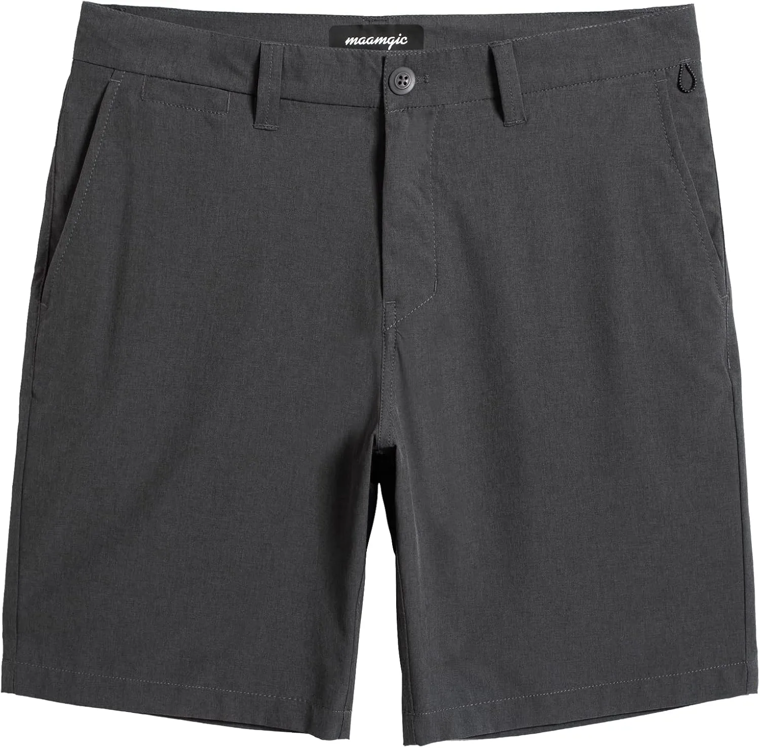 maamgic Men's Slim-fit Golf Shorts 9" Inseam Amphibious Casual Shorts Stretch Quick Dry Daily Casual Wear
