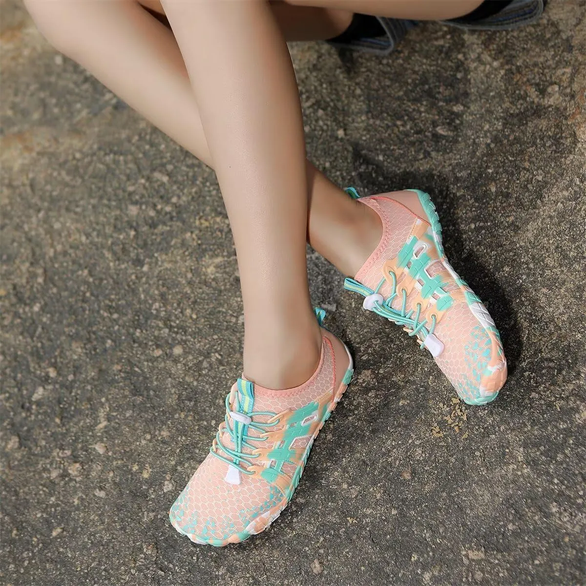Men Women Quick Drying Camouflage Water Sport Shoes for Summer Beach Diving Aqua