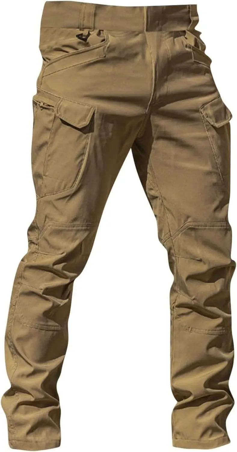 Men's Cargo Pants Stretch Tactical Pants Multi Pockets Hiking Ripstop Stretch Stylish Slim Fit Trousers 2025
