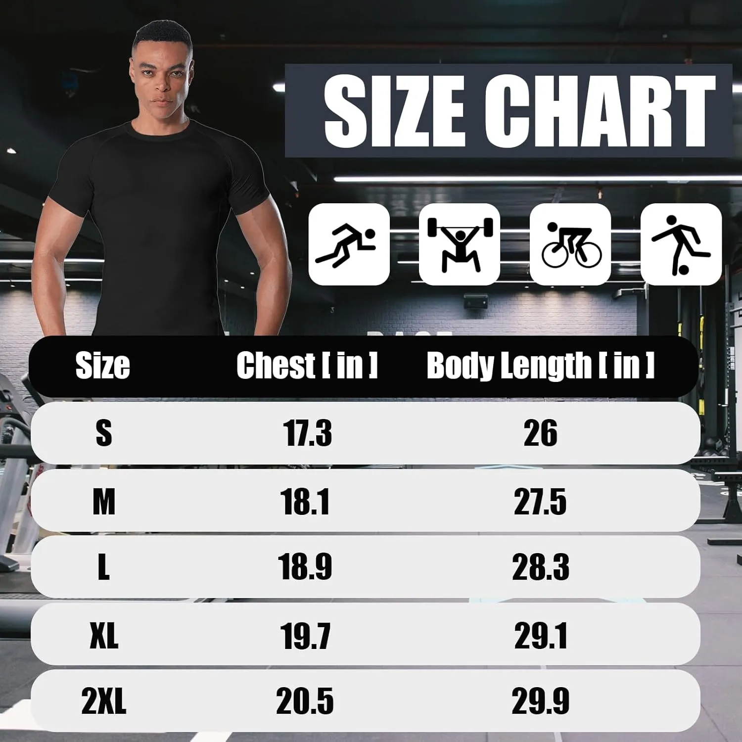 Mens Compression Shirt Short Sleeve - Moisture-Wicking Athletic Top for Gym Running Muscle Support Breathable