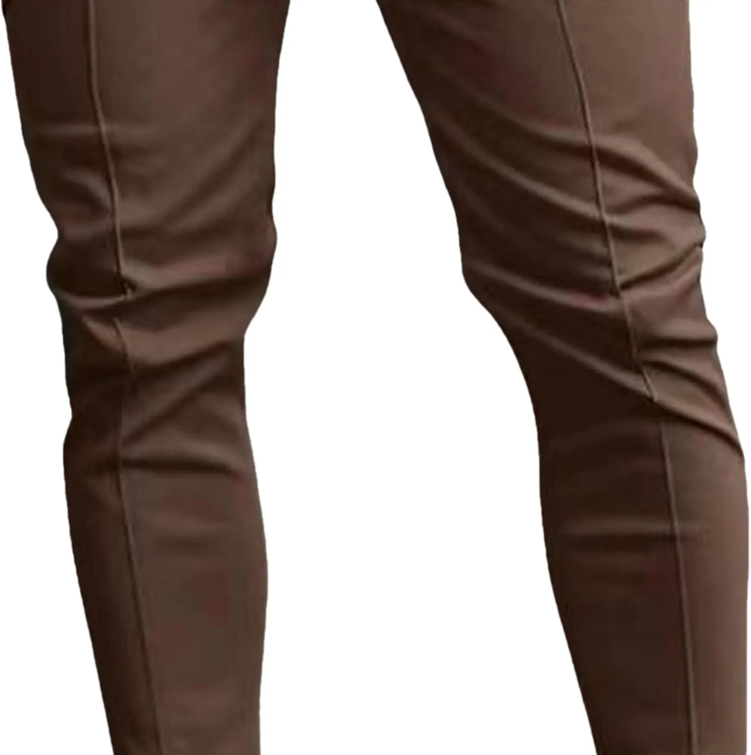 Men's Cotton Pleated Stretch Pants Casual Work Business Chinos Stretch Solid Lightweight Trousers