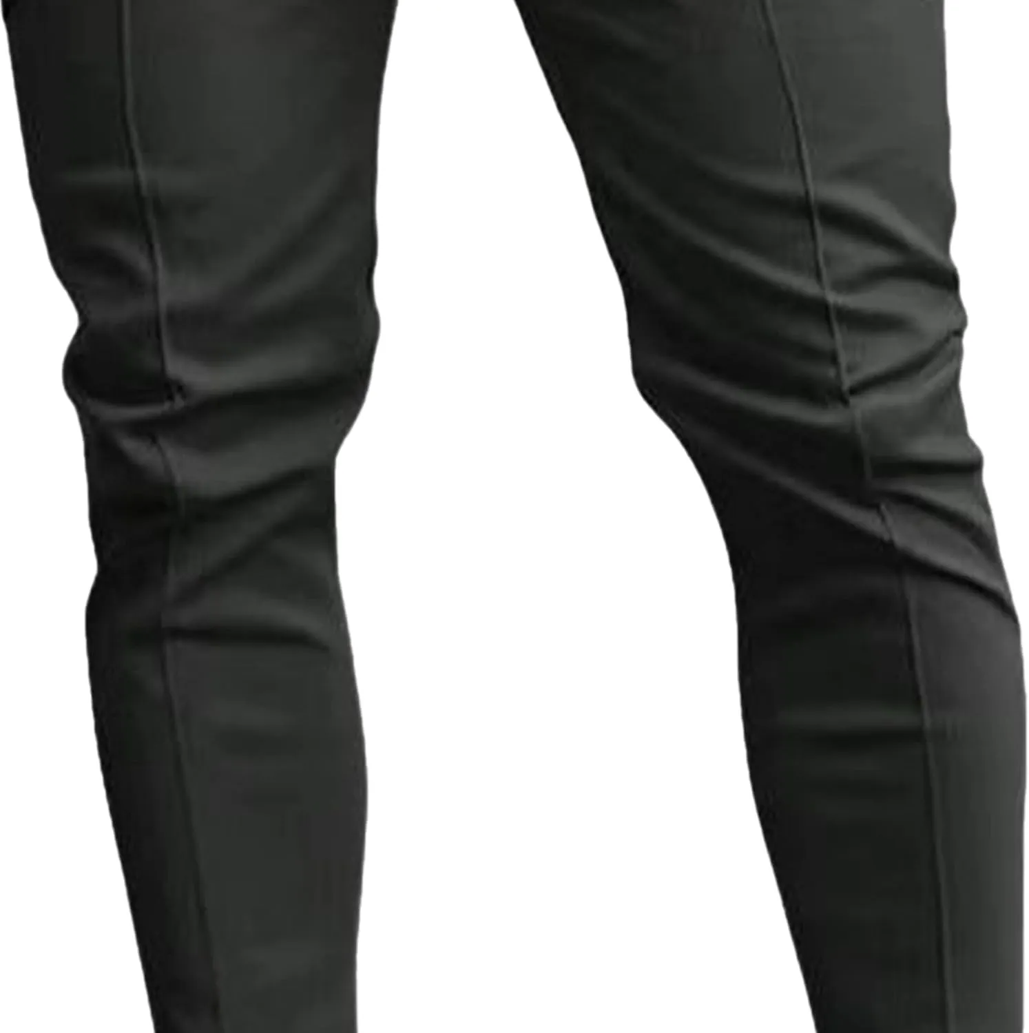 Men's Cotton Pleated Stretch Pants Casual Work Business Chinos Stretch Solid Lightweight Trousers