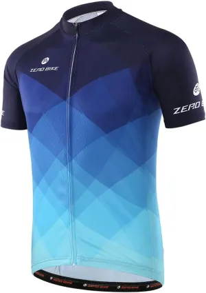 Men's Cycling Jersey Short Sleeve Quick Dry Breathable Full Zip Shirts Sportswear Clothing Bike Tops Quick Dry