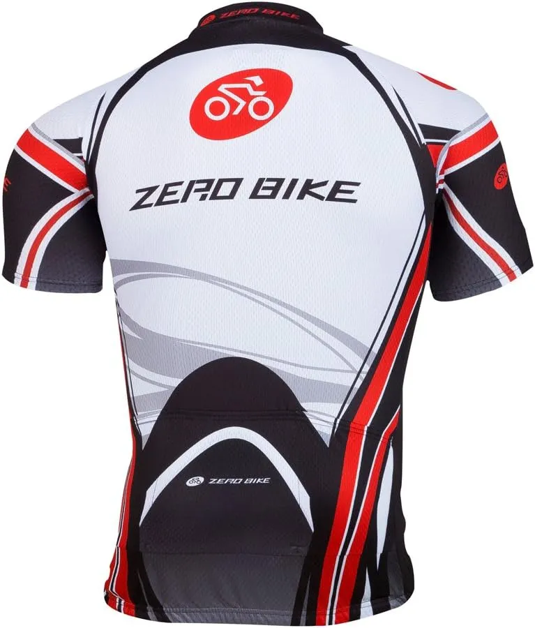 Men's Cycling Jersey Short Sleeve Quick Dry Breathable Full Zip Shirts Sportswear Clothing Bike Tops Quick Dry