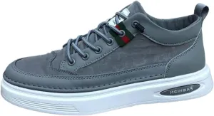 Men's Lace-up Loafers Casual Breathable Lightweight Outdoor Walking Shoes Soft Low Top Sneaker Slip On Skateboard Shoes for Men