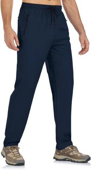 Men's Lightweight Hiking Pants Quick Dry Athletic Jogger Sweatpants