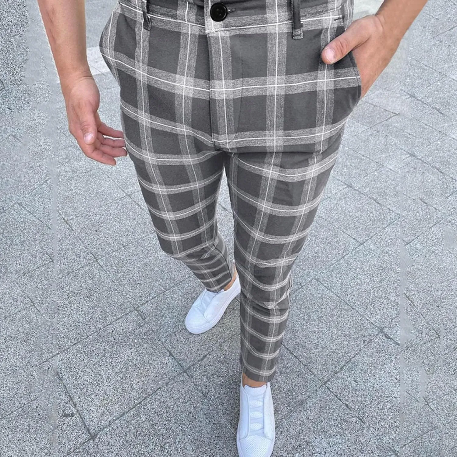Men's Linen Cotton Pants Ofertas Del Dia De Hoy Relampago para Hombre Mens Double Pleated Trousers Long Athletic Pants Mens