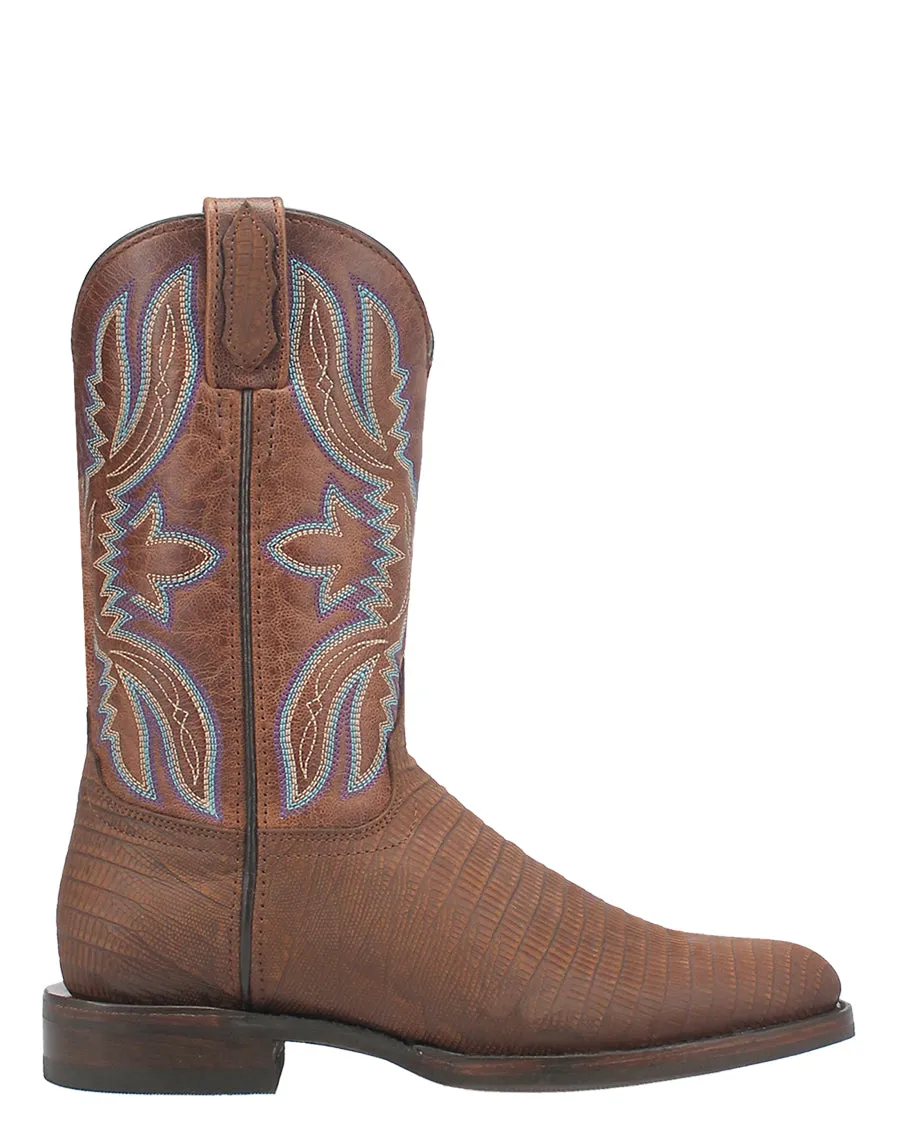 Men's Saw Buck Lizard Print Western Boots