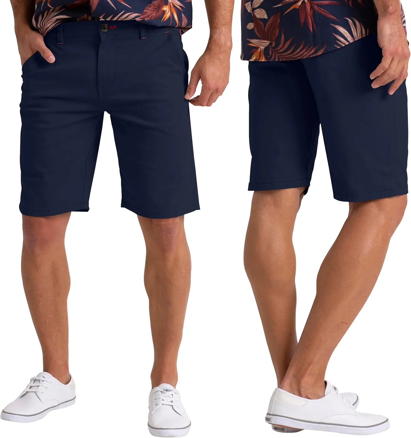 Mens Stretch Chino Casual Slim Fit Golf Summer Beach Comfort Stretch Shorts Half Pants