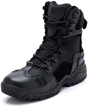 Men's Tactical Boots,Outdoor Jungle Desert Military Combat Boots High-Tops Waterproof Hiking Shoes,Black- 44/UK 9.5/US 10