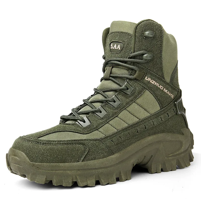 Men's Waterproof Outdoor Anti-Puncture Work Combat Boots Army Boots (Durability Upgrade) EU