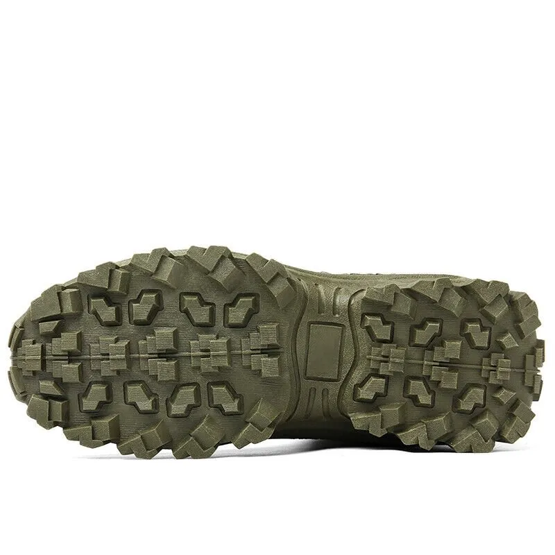 Men's Waterproof Outdoor Anti-Puncture Work Combat Boots Army Boots (Durability Upgrade) EU