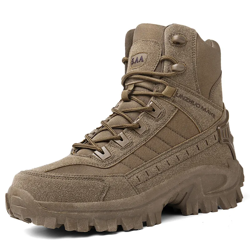 Men's Waterproof Outdoor Anti-Puncture Work Combat Boots Army Boots (Durability Upgrade) EU