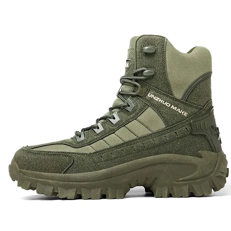 Men's Waterproof Outdoor Anti-Puncture Work Combat Boots Army Boots (Durability Upgrade) EU