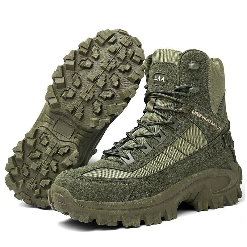 Men's Waterproof Outdoor Anti-Puncture Work Combat Boots Army Boots (Durability Upgrade) EU