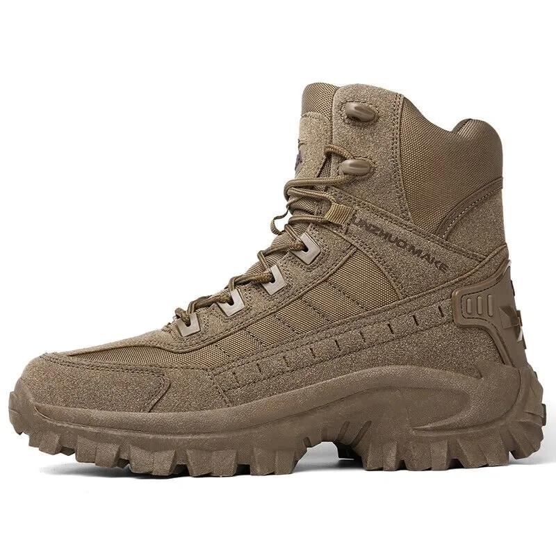 Men's Waterproof Outdoor Anti-Puncture Work Combat Boots Army Boots (Durability Upgrade) EU
