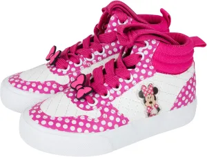 Minnie Mouse Polka-Dot Pink High-Top Girl's Shoes (us_Footwear_Size_System, Big_Kid, Numeric, Medium, Numeric_5)
