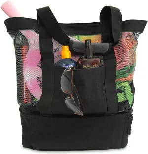Multifunctional outdoor travel picnic bag,beach insulation bag, mesh beach bag creative multifunctional ice pack