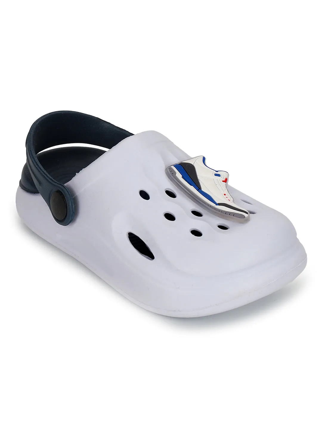 Navy Blue Stylish Slip-On Clogs For Kids-Unisex (TC-LCLOG2-NVYBLU)
