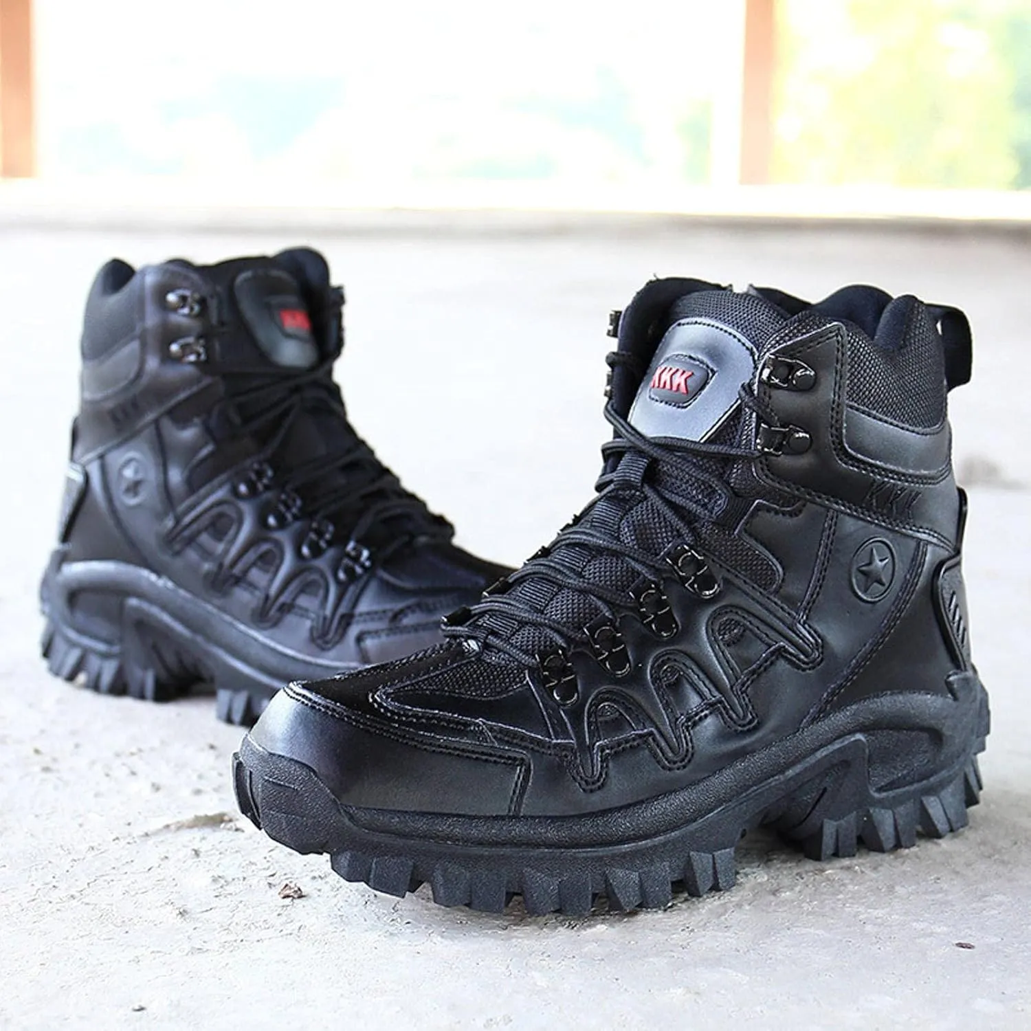 NC Fashionable Men's Hiking Shoes,Military Boots,Non-Slip Wear-Resistant Breathable Shock Absorption,Running Sneakers